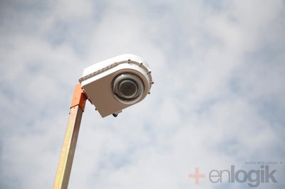 The Worksite Hawk video camera is shown approximately 19 feet high on the mast. During the daytime the camera can pan 360 degrees as well as tilt and zoom – ideal for monitoring workers and materials on the jobsite. At nighttime the camera provides security by monitoring a predetermined area of equipment and materials. Real time notifications are sent via email or text through video analytics (and footage is saved for six months). Free initial software and setup is provided as well as ongoing support. It is